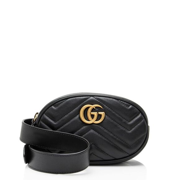 Gucci Handbags - Gucci Matelasse Leather GG Marmont Belt Bag - Size 34 / 85